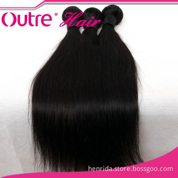 Best Instock 12-30" 6A Unprocessed Brazilian Straight Virgin Hair Weft Extension, 1b# Straight Brazilian Human Hair Weaving